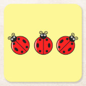 Drie kleine ladybugs - Onderzetter papier (Voorkant)