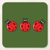 Drie kleine ladybugs - Onderzetter papier (Voorkant)