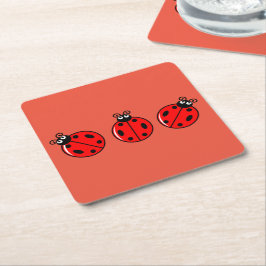 Drie kleine ladybugs - Onderzetter papier