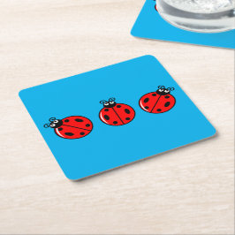 Drie kleine ladybugs - Onderzetter papier