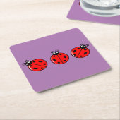 Drie kleine ladybugs - Onderzetter papier (Schuin)