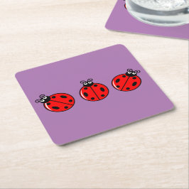 Drie kleine ladybugs - Onderzetter papier