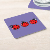 Drie kleine ladybugs - Onderzetter papier (Schuin)