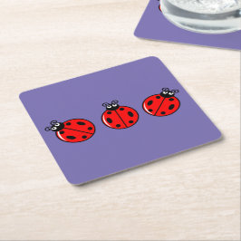 Drie kleine ladybugs - Onderzetter papier