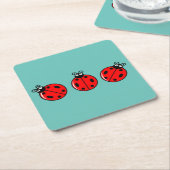 Drie kleine ladybugs - Onderzetter papier (Schuin)