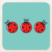 Drie kleine ladybugs - Onderzetter papier (Voorkant)
