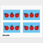 Drie kleine ladybugs - Rechthoekstickers Rechthoekige Sticker (Vel)