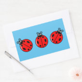 Drie kleine ladybugs - Rechthoekstickers Rechthoekige Sticker (Envelop)