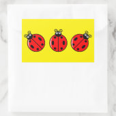 Drie kleine ladybugs - Rechthoekstickers Rechthoekige Sticker (Tas)