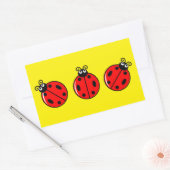 Drie kleine ladybugs - Rechthoekstickers Rechthoekige Sticker (Envelop)