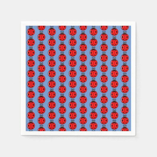 Drie kleine ladybugs - standaard cocktail servet (Voorkant)