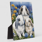 Drie kleine luipkonijnen fotoplaat (Zijkant)