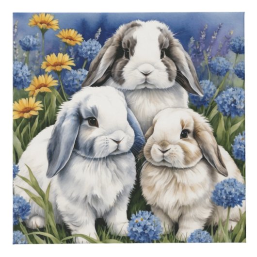 Drie kleine luipkonijnen kubus (Voorkant)