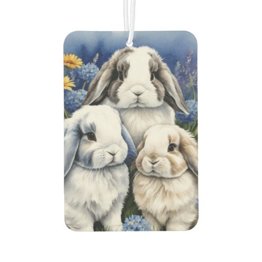 Drie kleine luipkonijnen luchtverfrisser (Achterkant)