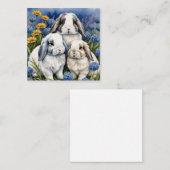 Drie kleine luipkonijnen notitiekaartje (Voorkant / Achterkant)