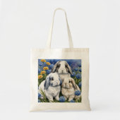 Drie kleine luipkonijnen tote bag (Voorkant)