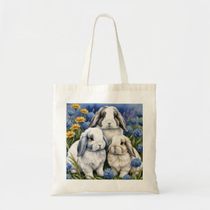 Drie kleine luipkonijnen tote bag