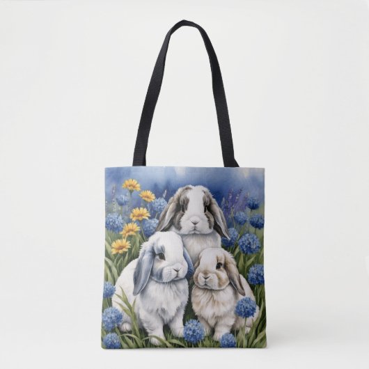 Drie kleine luskonijntjes tote bag (Voorkant)