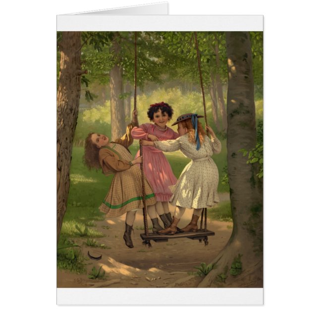 Drie kleine meisjes op Swing Spelling Old Fashione (Voorkant)