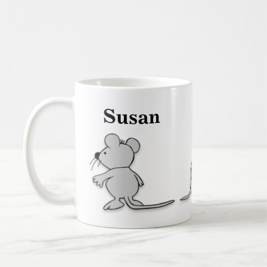 Drie kleine muizen koffiemok (Links)