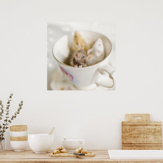 Drie kleine muizen poster (Keuken)