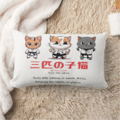 Drie kleine Ninja Katten Kussen (Deken)