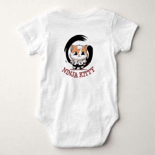 Drie kleine Ninja Katten Romper (Achterkant)