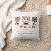 Drie Kleine Ninja Katties Kussen (Deken)
