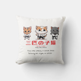 Drie Kleine Ninja Katties Kussen