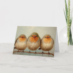 Drie kleine Robins Bedankkaart