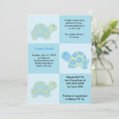 Drie kleine schildpadden voor 5x7 Baby shower Kaart (Staand voorkant)