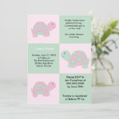 Drie kleine schildpadden voor 5x7 Baby shower Kaart (Staand voorkant)