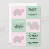 Drie kleine schildpadden voor 5x7 Baby shower Kaart (Voorkant / Achterkant)