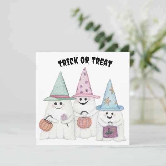 Drie kleine spoken kaart (Staand voorkant)