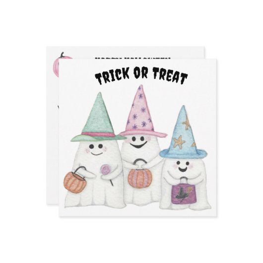 Drie kleine spoken kaart (Voorkant / Achterkant in situ)