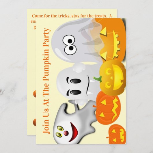 Drie kleine spoken kaart (Voorkant / Achterkant)