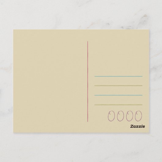 Drie kleine Teacups Briefkaart (Achterkant)