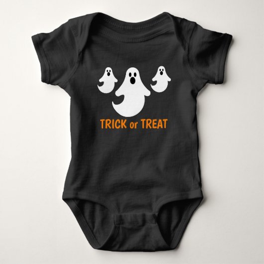 Drie Kleine Trick or treat Ghosts Romper (Voorkant)
