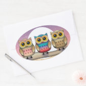 Drie Kleine Uil Stickers (Envelop)