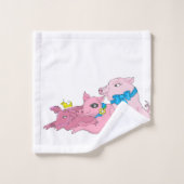 Drie kleine varkens bad handdoek (Wasdoekje)