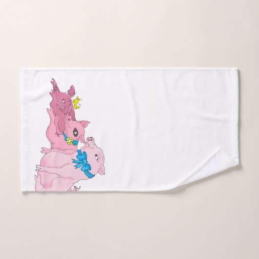 Drie kleine varkens bad handdoek (Handdoek)