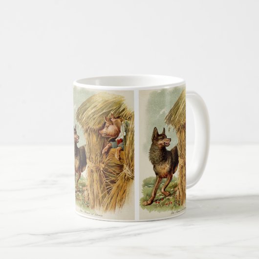 Drie kleine Varkens Big Bad Wolf,  Fairy Tale Koffiemok (Voorkant rechts)