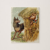 Drie kleine Varkens Big Bad Wolf,  Fairy Tale Legpuzzel (Verticaal)