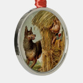 Drie kleine Varkens Big Bad Wolf,  Fairy Tale Metalen Ornament (Rechts)