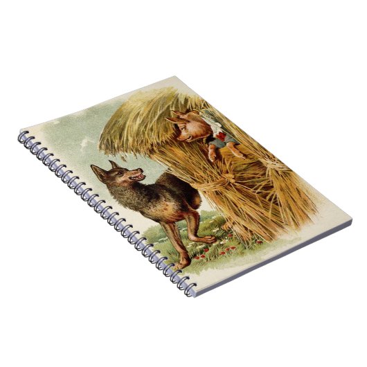 Drie kleine Varkens Big Bad Wolf,  Fairy Tale Notitieboek (Rechterzijde)