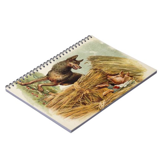 Drie kleine Varkens Big Bad Wolf,  Fairy Tale Notitieboek (Linkerzijde)
