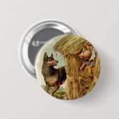 Drie kleine Varkens Big Bad Wolf,  Fairy Tale Ronde Button 5,7 Cm (Voorkant /achterkant)