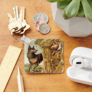 Drie kleine Varkens Big Bad Wolf,  Fairy Tale Sleutelhanger