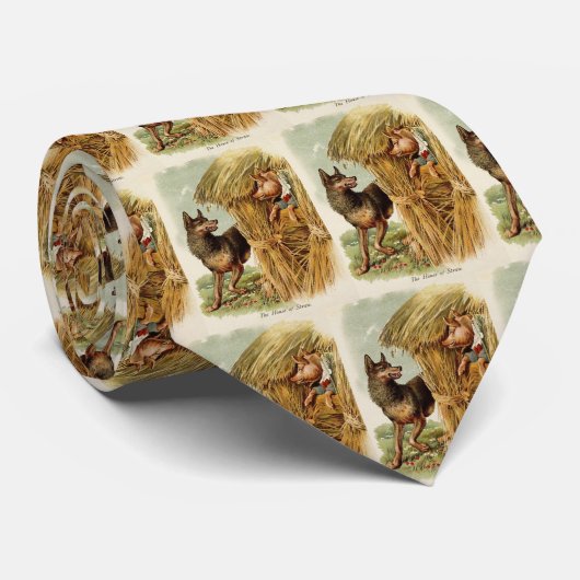 Drie kleine Varkens Big Bad Wolf,  Fairy Tale Stropdas (Opgerold)