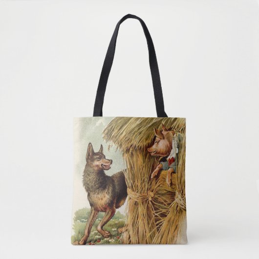 Drie kleine Varkens Big Bad Wolf, Fairy Tale Tote Bag (Voorkant)